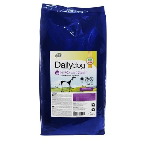    Dailydog Adult Medium & Large Breed Duck & Oats            - 3    -     , -,   