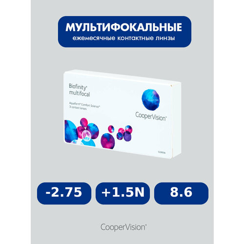 ���� Biofinity Multifocal (3 �����) 8.6, -2.75, +1.5N, ������ ������