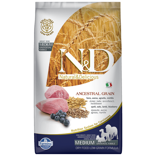          N&D Low Grain Dog Lamb & Blueberry   , 2,5    -     , -,   
