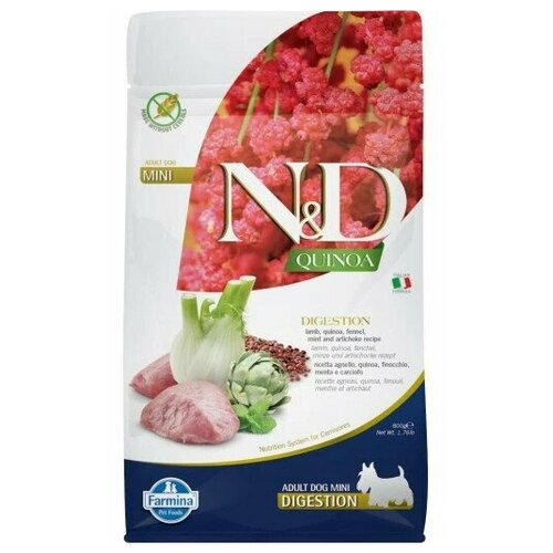  Farmina N&D Dog GF Quinoa Digestion Lamb Mini          ,   - 800    -     , -,   