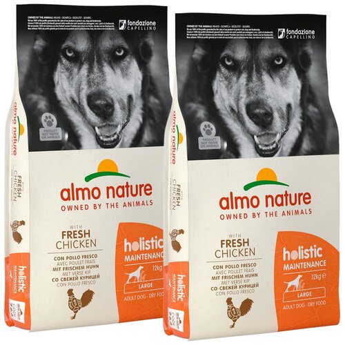  ALMO NATURE ADULT DOG LARGE & CHICKEN        (12 + 12 )   -     , -,   