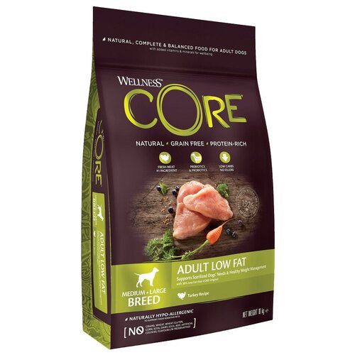  Wellness Core      Adult LOW FAT Medium and Large Breed       (10 )   -     , -,   