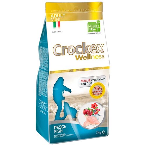    CROCKEX WELLNESS DOG ADULT MINI FISH & RICE          (7,5 )   -     , -,   