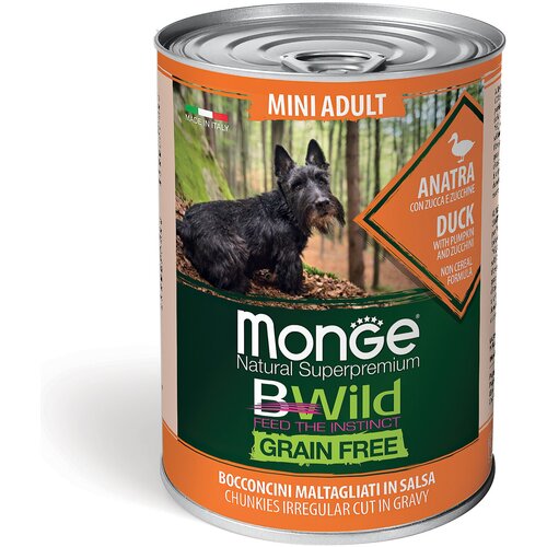      Monge Dog BWILD Grain Free Mini Adult ANATRA, , ,  ,  , 48 .  400  (  )   -     , -,   