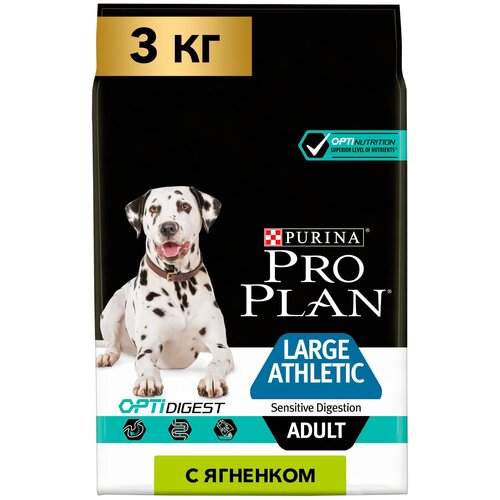  Purina Pro Plan Large Athletic Adult Dog Sensitive Digestion Optidigest    , 3  (  )   -     , -,   