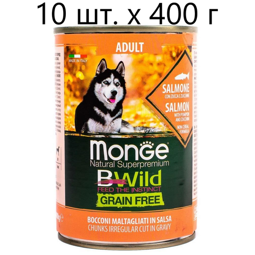      Monge Dog BWILD Grain Free Adult SALMONE, , ,  ,  , 8 .  400    -     , -,   