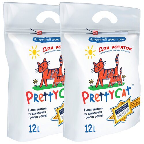  PRETTY CAT WOOD GRANULES      (12 + 12 )   -     , -,   
