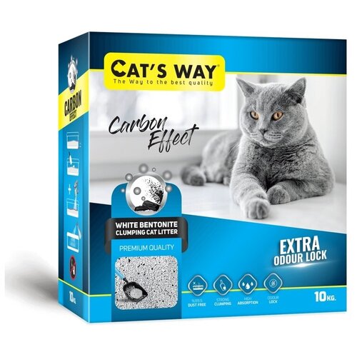  Cats way Box White Cat Litter With Active Carbon         11,7  ( ) - 10    -     , -,   