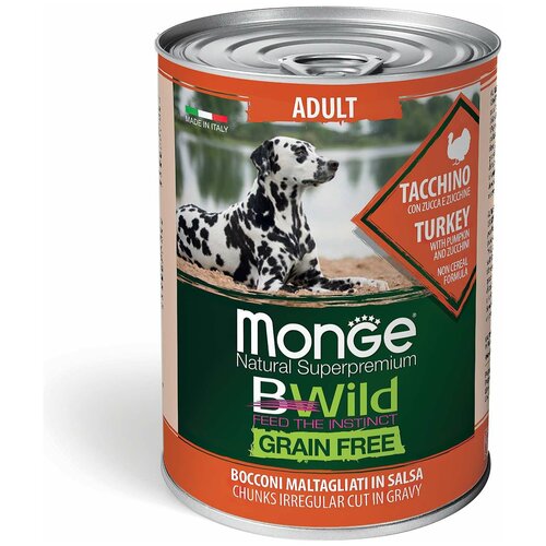      Monge Dog BWILD Grain Free Adult TACCHINO, , ,  ,  , 2 .  400    -     , -,   