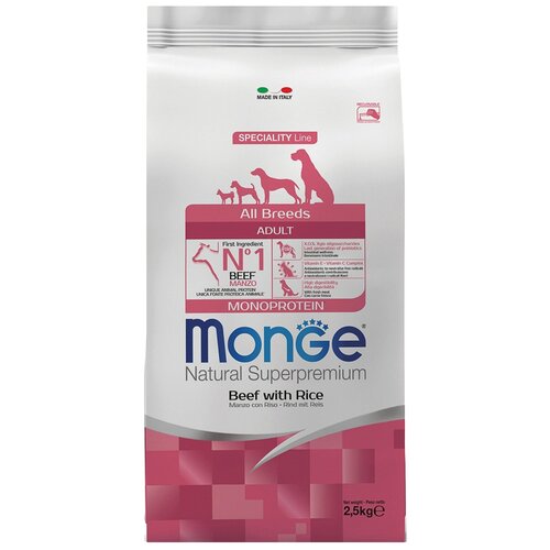    Monge Dog Speciality Line Monoprotein All Breeds Beef and Rice     ,     12    -     , -,   