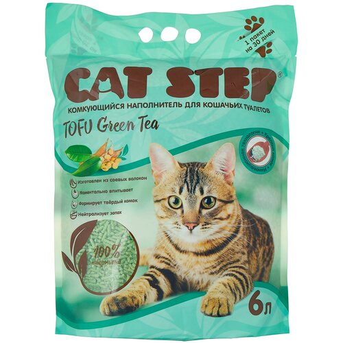     CAT STEP Tofu Green Tea, 6 