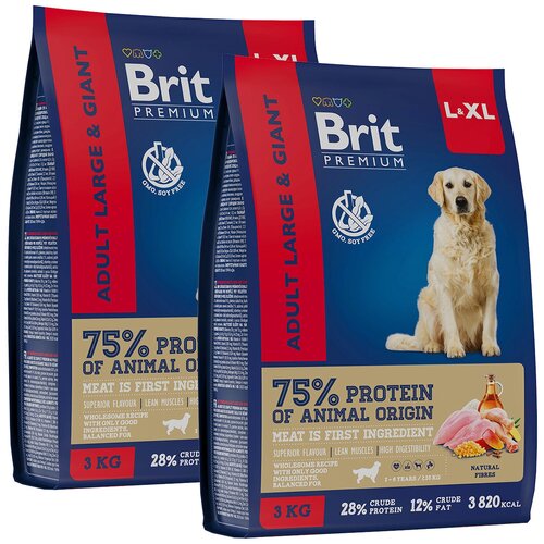  BRIT PREMIUM DOG ADULT LARGE & GIANT          (3 + 3 )   -     , -,   