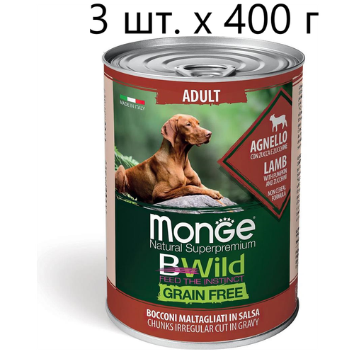      Monge Dog BWILD Grain Free Adult AGNELLO, , ,  ,  , 10 .  400    -     , -,   