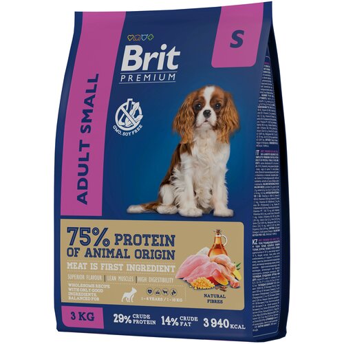   BRIT Premium Dog Adult Small        (110 ) 3    -     , -,   