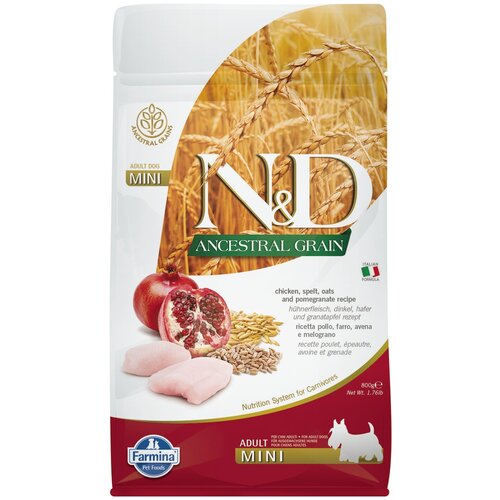             Farmina N&D Ancestral Grain Adult Mini, 0,8    -     , -,   