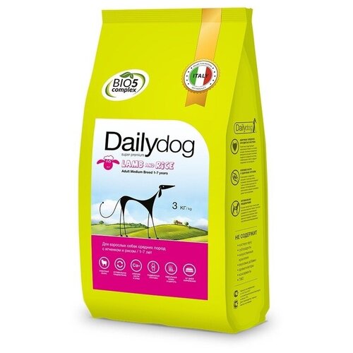    Dailydog Adult Medium Breed lamb and rice          - 3    -     , -,   