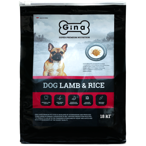  GINA DOG LAMB & RICE           01616 (18 )   -     , -,   